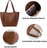 Damen Stilvolle Große Schulterhandtasche