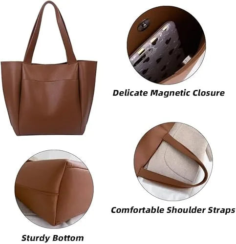 Damen Stilvolle Große Schulterhandtasche