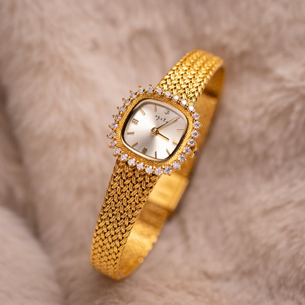 Vintage Damenarmbanduhr mit 24K Vergoldung