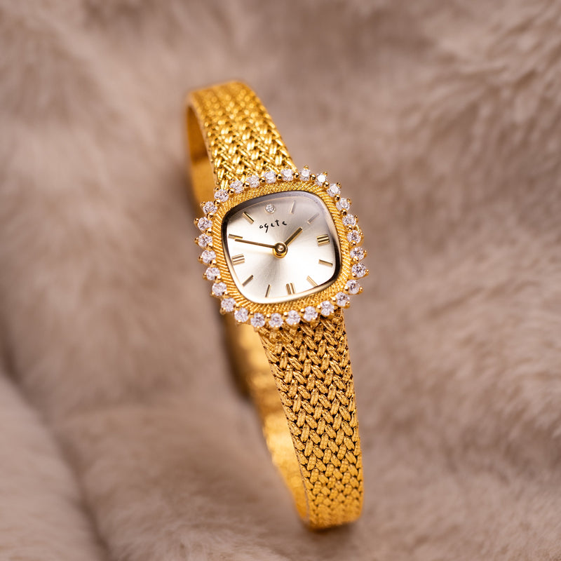 Vintage Damenarmbanduhr mit 24K Vergoldung