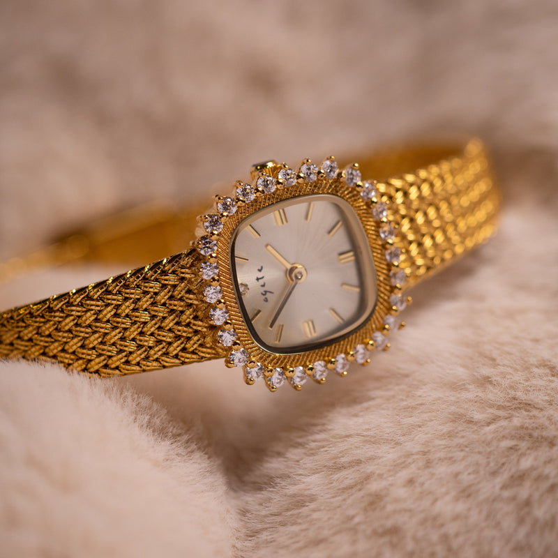 Vintage Damenarmbanduhr mit 24K Vergoldung