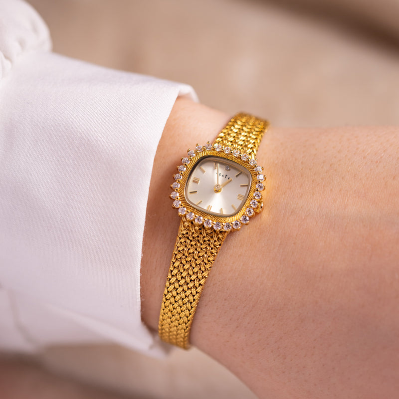 Vintage Damenarmbanduhr mit 24K Vergoldung