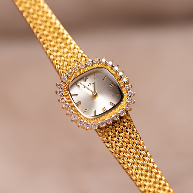 Vintage Damenarmbanduhr mit 24K Vergoldung