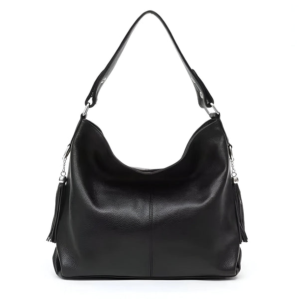 Damen-Trendige Schultertasche aus Leder mit Quaste