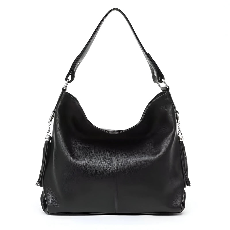 Damen-Trendige Schultertasche aus Leder mit Quaste