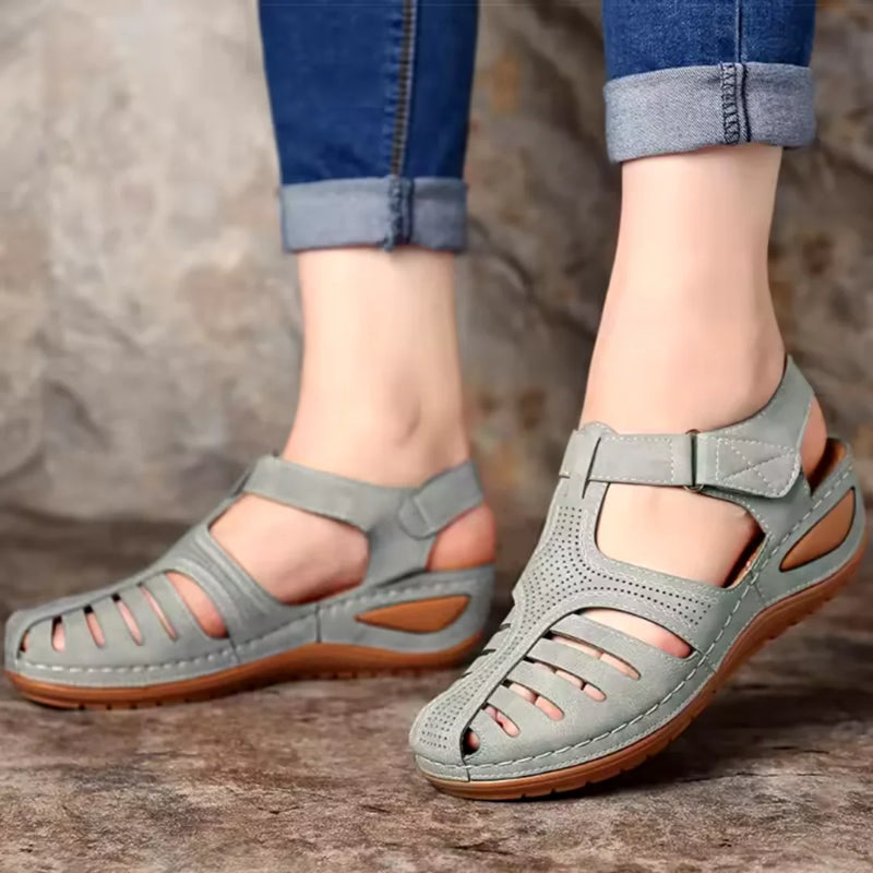Bohemian Wedge-Sandalen