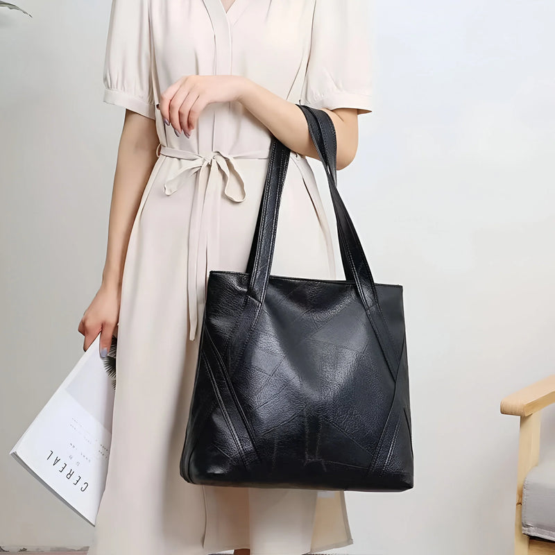 Damen Stilvolle Lederhandtasche mit großer Kapazität