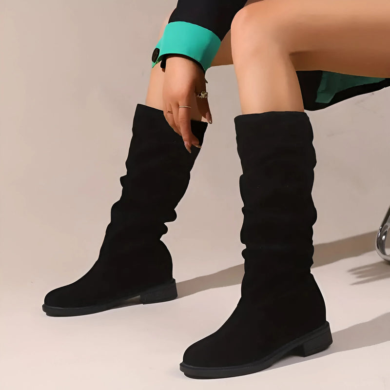 Damen Mid-Calf Slip-On Stiefel