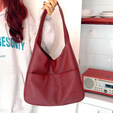 Damen Klassische Alltagsschultertasche aus Leder