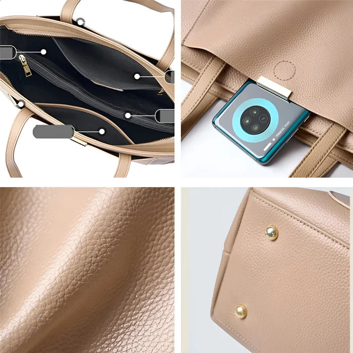 Große Schultertasche aus Leder für Damen