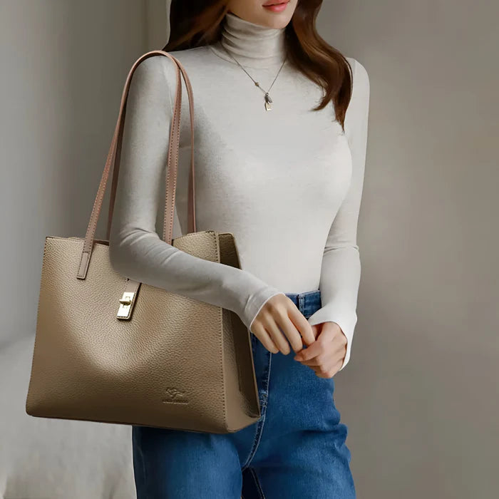 Großräumige Tote-Bag aus weichem Leder
