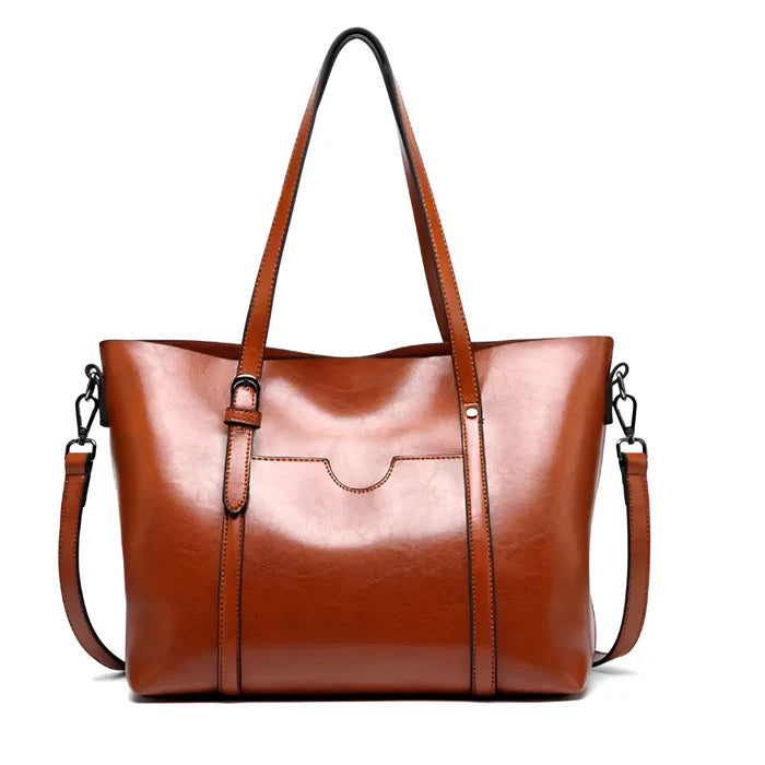 Damen Vintage-Schultertasche aus Leder