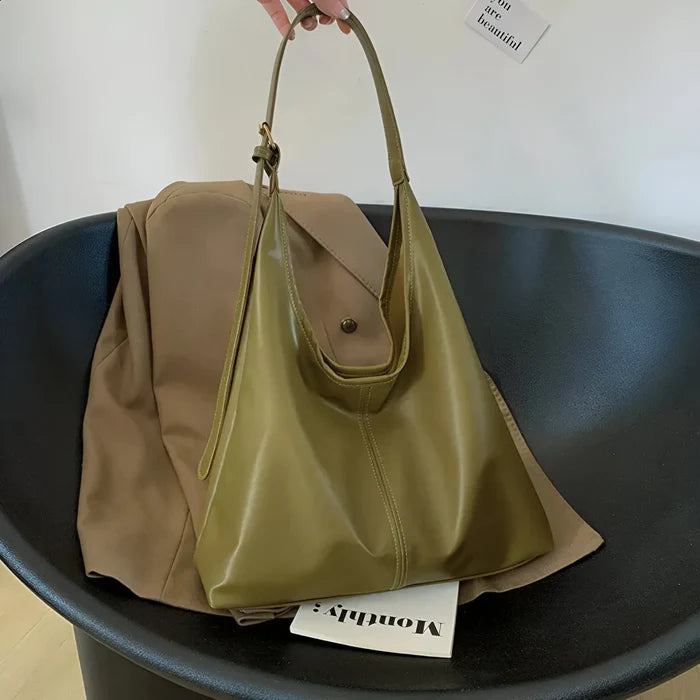 Vintage Schultertasche aus weichem Leder für Damen