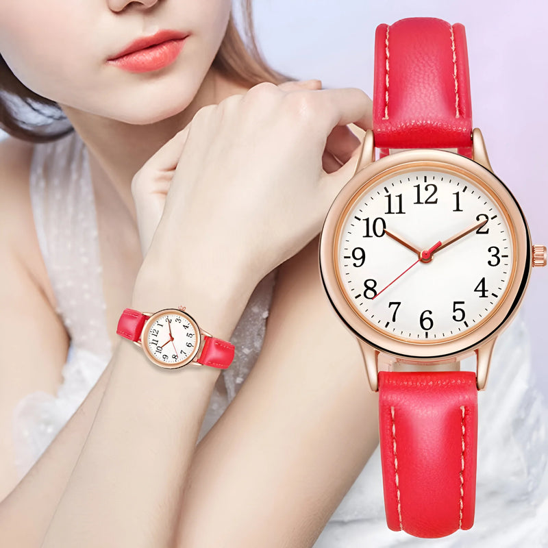 Damen Stylische Klassische Quarz Uhr