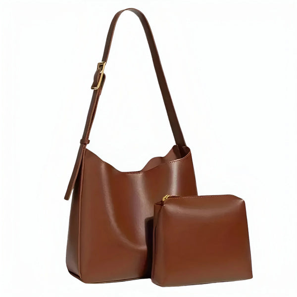 Stilvolles Crossbody-Lederhandtaschen-Set