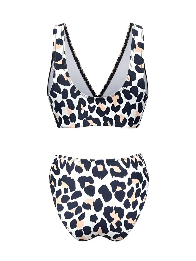 Zweiteiliges Bikini-Set mit Leopardenmuster