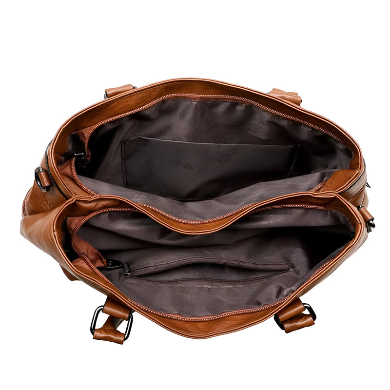 Stilvolle Boston-Handtasche aus Leder für Damen