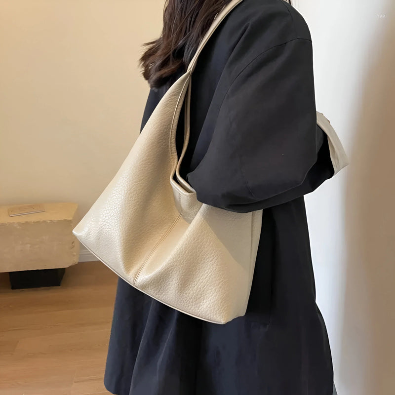 Damen Schultertasche aus Leder mit verstellbarem Riemen