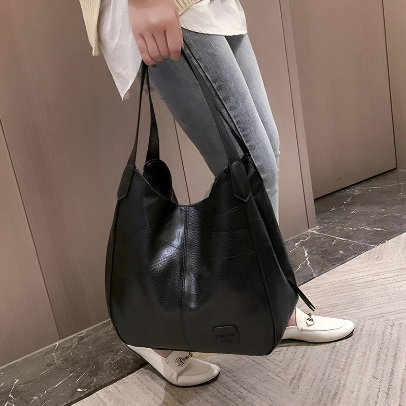 Damen Trendige Vintage-Schultertasche aus Leder