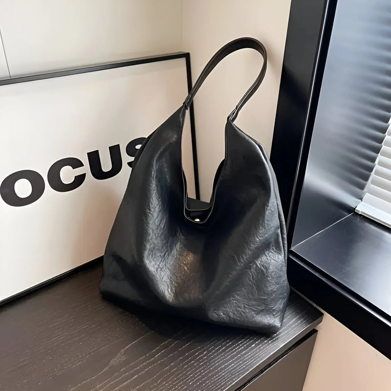 Damen Klassische Leder-Schulter-Tote-Bag