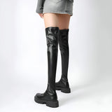 Damen Überknie-Stretch-Stiefel