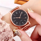 Damen Leuchtende Edelstahl Quarz Uhr