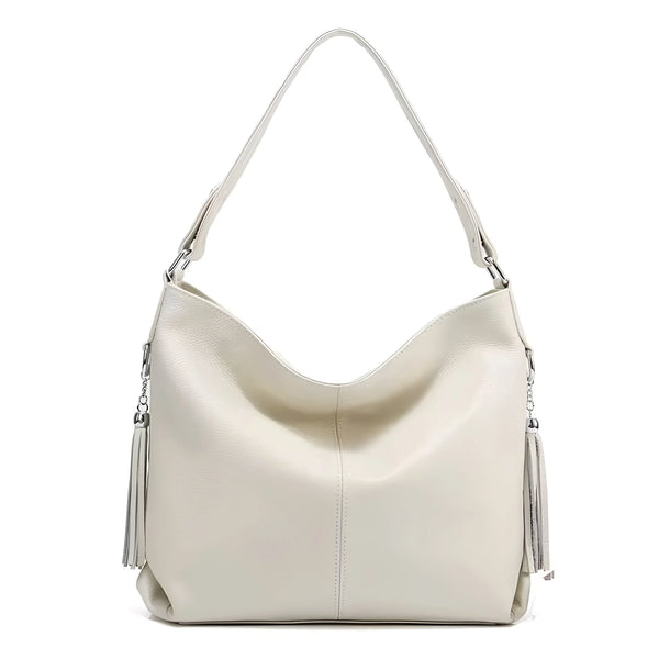 Damen-Trendige Schultertasche aus Leder mit Quaste