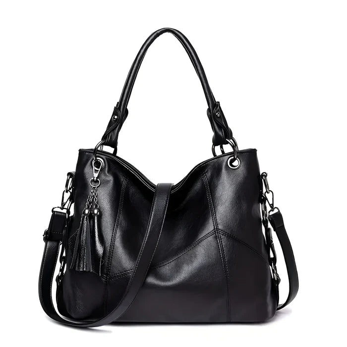 Damen-Crossbody-Designertasche aus Leder mit Quaste
