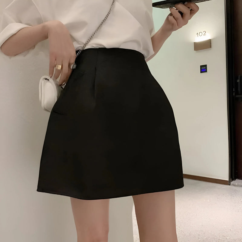 Chic High-Waist A-Linien Minirock