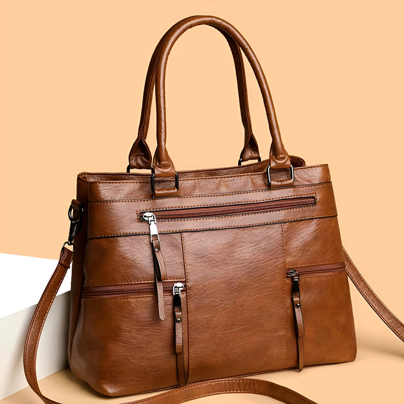 Stilvolle Boston-Handtasche aus Leder für Damen