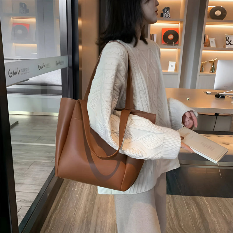 Damen Stilvolle Große Schulterhandtasche