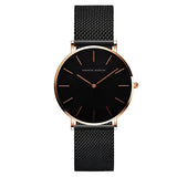 Damen Stylische Gold Quarz Uhr