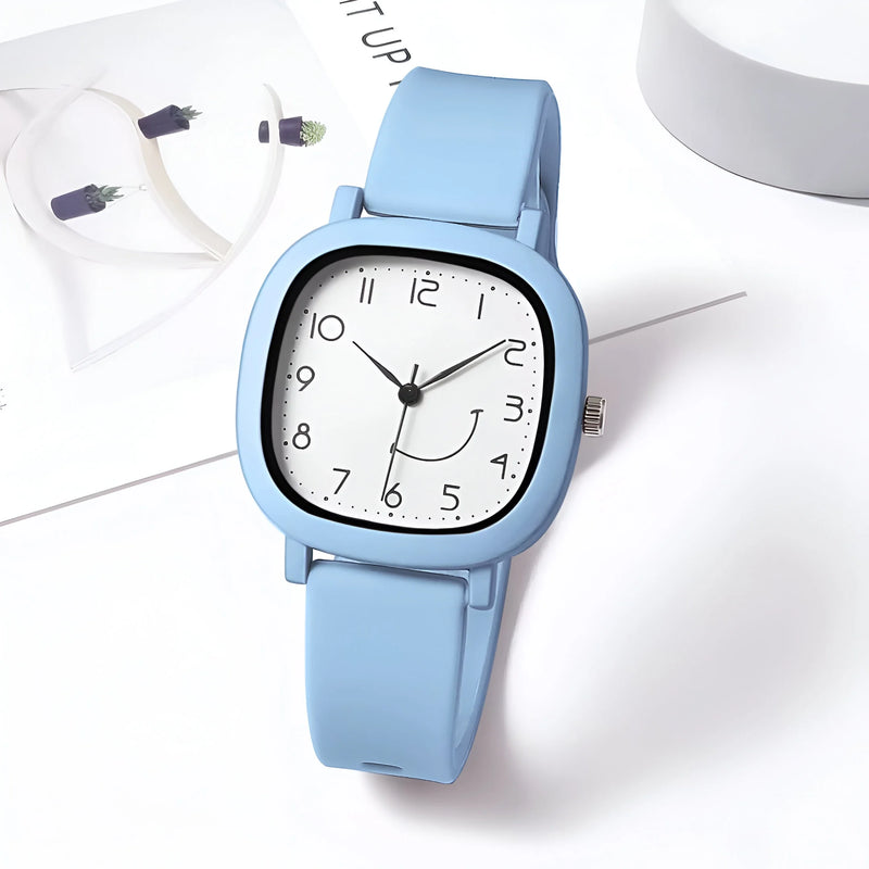 Damen Bunte Silikonarmband Quarz Uhr