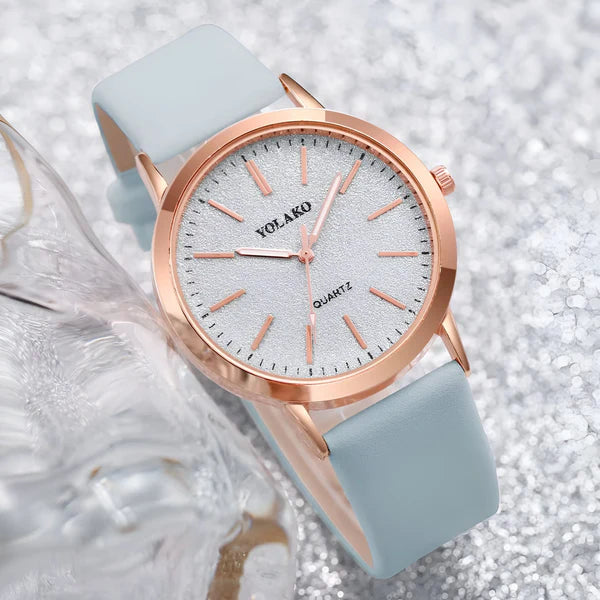 Frosted Dial Lederuhr