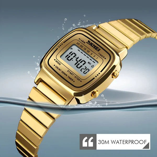 Digitale Edelstahl Uhr