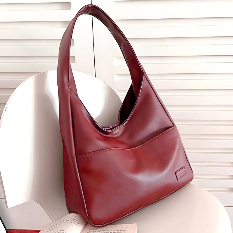 Damen Klassische Alltagsschultertasche aus Leder