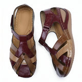 Damen Rundzehen Wedge-Sandalen