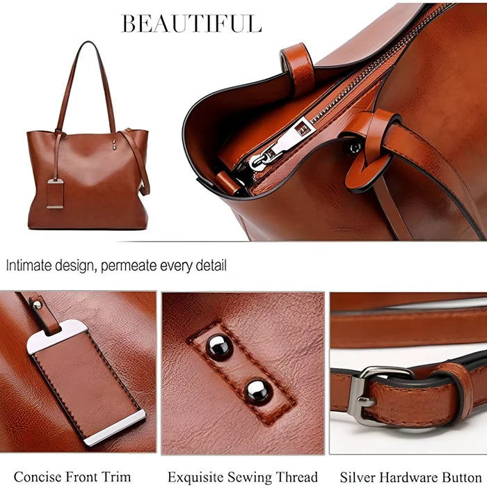 Vielseitige Bucket-Bag aus PU-Leder