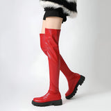 Damen Überknie-Stretch-Stiefel