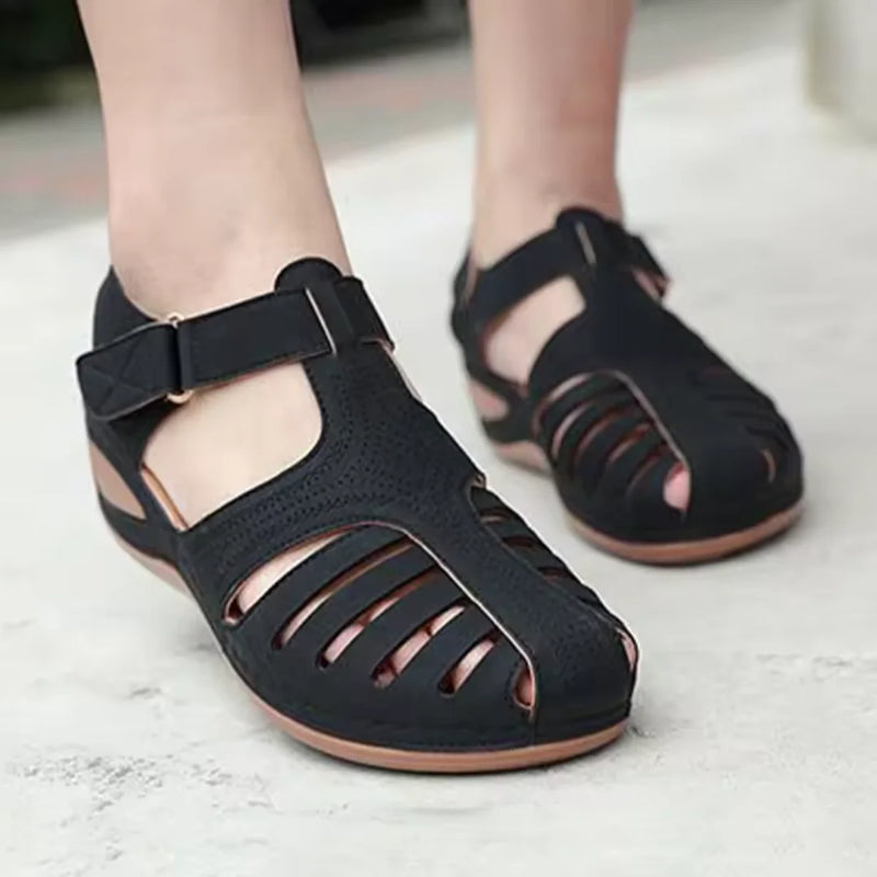 Bohemian Wedge-Sandalen