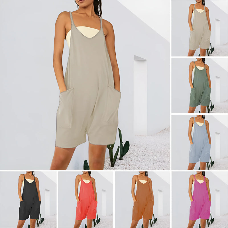 Weitbeiniger Jumpsuit mit Taschen