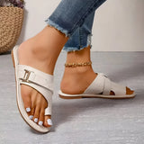 Damen-Sandalen mit verstellbarer Schnalle zum Hineinschlüpfen