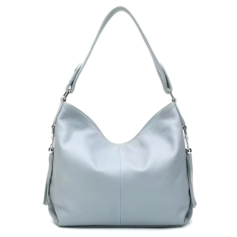 Damen-Trendige Schultertasche aus Leder mit Quaste