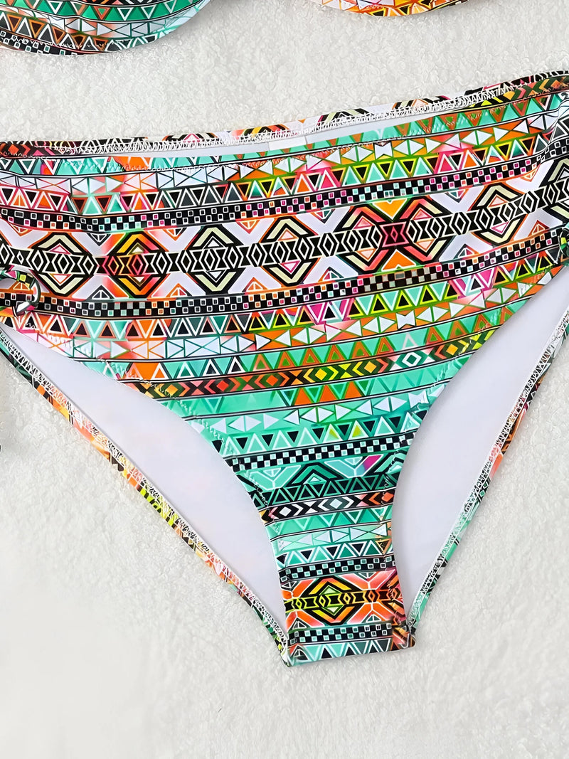 Zweiteiliges Bikini-Set mit auffälligem Print