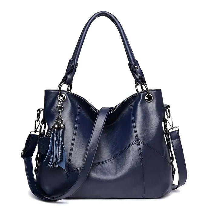 Damen-Crossbody-Designertasche aus Leder mit Quaste
