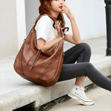 2-teiliges Set: Damen-Shopper & Crossbody-Tasche aus Leder