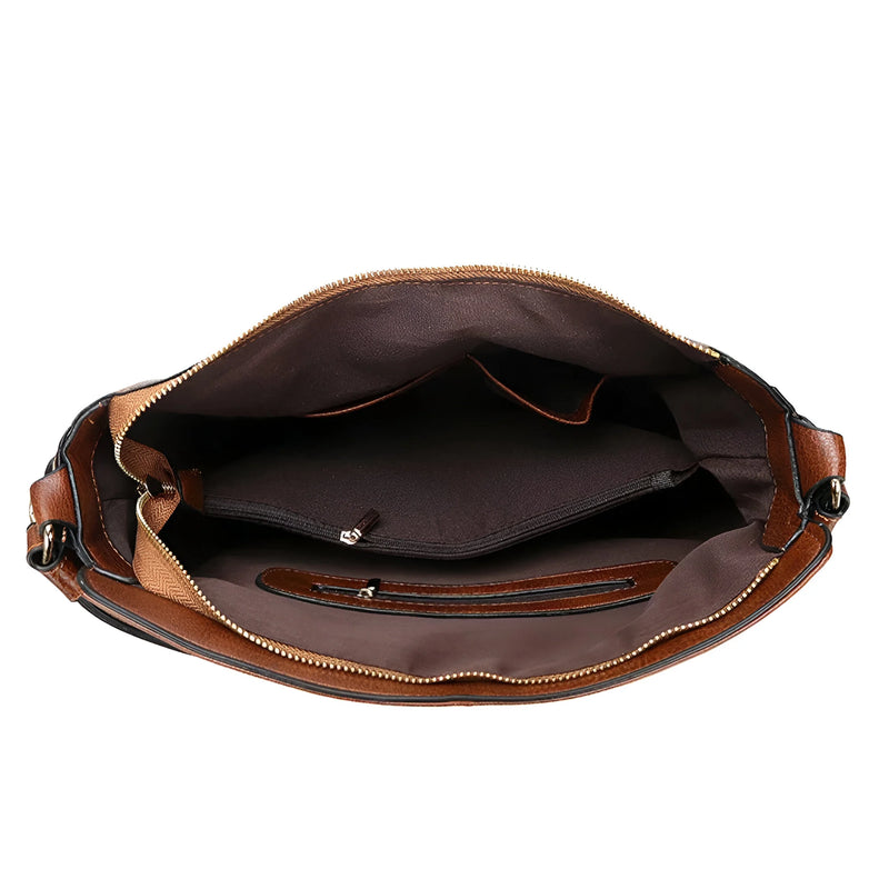 Damen Stilvolle Schultertasche aus Leder