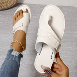 Damen-Sandalen mit verstellbarer Schnalle zum Hineinschlüpfen