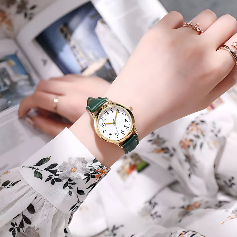 Damen Stylische Klassische Quarz Uhr