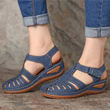 Bohemian Wedge-Sandalen